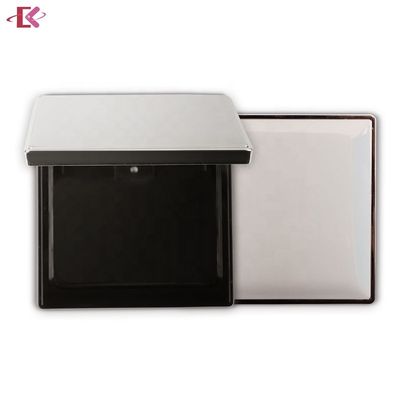 품질  Recycled Materials Custom Shiny Compact Case For Press Powder Case Packing 10g Shiny Silver Empty Powder Container 공장